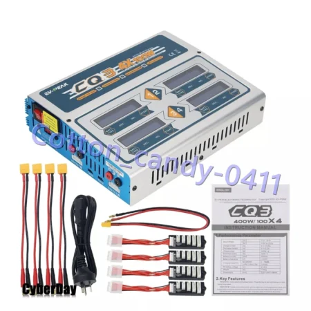 EV-PEAK CQ3 100W 10A 1-6S Battery Balance Charger for LiFe NiMH NiCd Battery