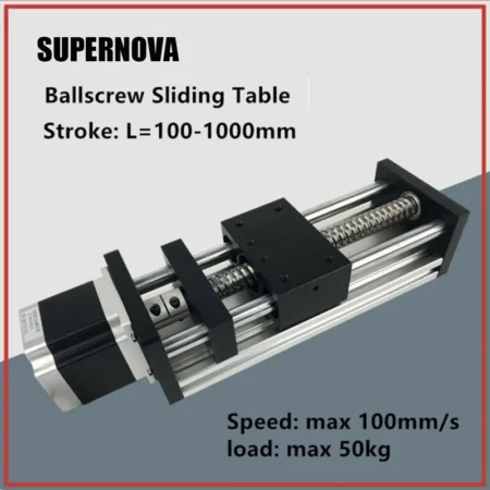 GGP Ball Screw Sliding Table Linear Motion Guide Rail + Nema 23 Stepper Motor