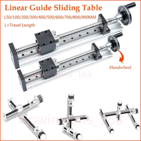 Manual Linear Rail Guide Slide Stage Actuator Ball Screw Motion Table& Handwheel