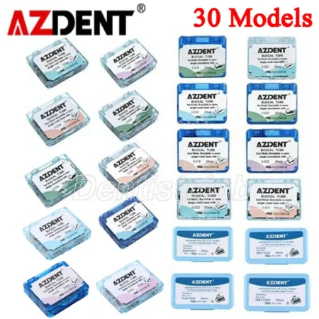 AZDENT Dental Orthodontic Bondable Buccal Tubes 1st Molar Non-Conv Roth MBT.022