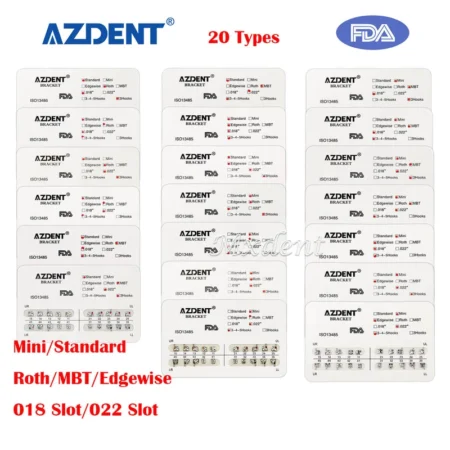 AZDENT Dental Ortodoncia Soportes de Metal MiniEstándarMBT 018022 345 Ganchos