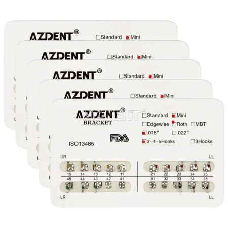 AZDENT Dental Ortodoncia Soportes de Metal MiniEstándarMBT 018022 345 Ganchos
