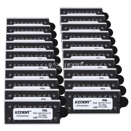 AZDENT Dental Orthodontic Monoblock MIM Bracket Braces Mini Roth MBT 018 022