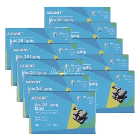 AZDENT Dental Orthodontic MIM Self Ligating Bracket Braces with Buccal Tubes
