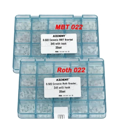 AZDENT Dental Orthodontic Ceramic Brackets Braces Roth MBT 0.022 Hooks 3 4 5