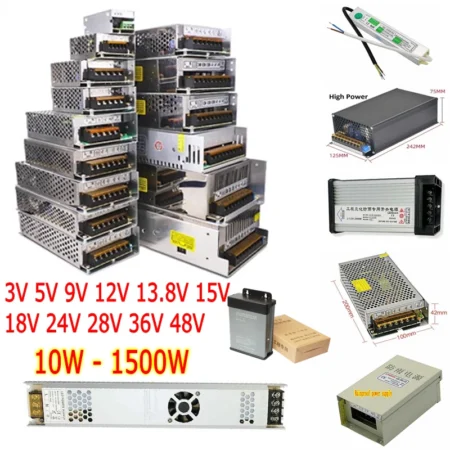 DC Regulated Switching Power Supply PSU 3V 5V 9V 12V 13.8V 15V 18V 24V 36V 48V