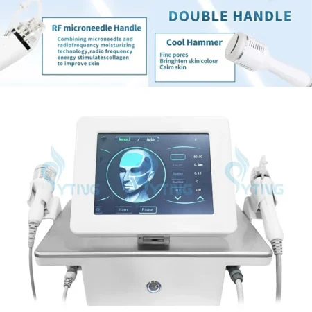 Fractional Secret Golden RF Face Lifting Acne Removal Machine with Cold Hammer