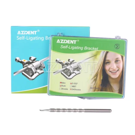 AZDENT Dental Orthodontic Active Self-ligating Bracket Braces Roth.022 Hooks 345