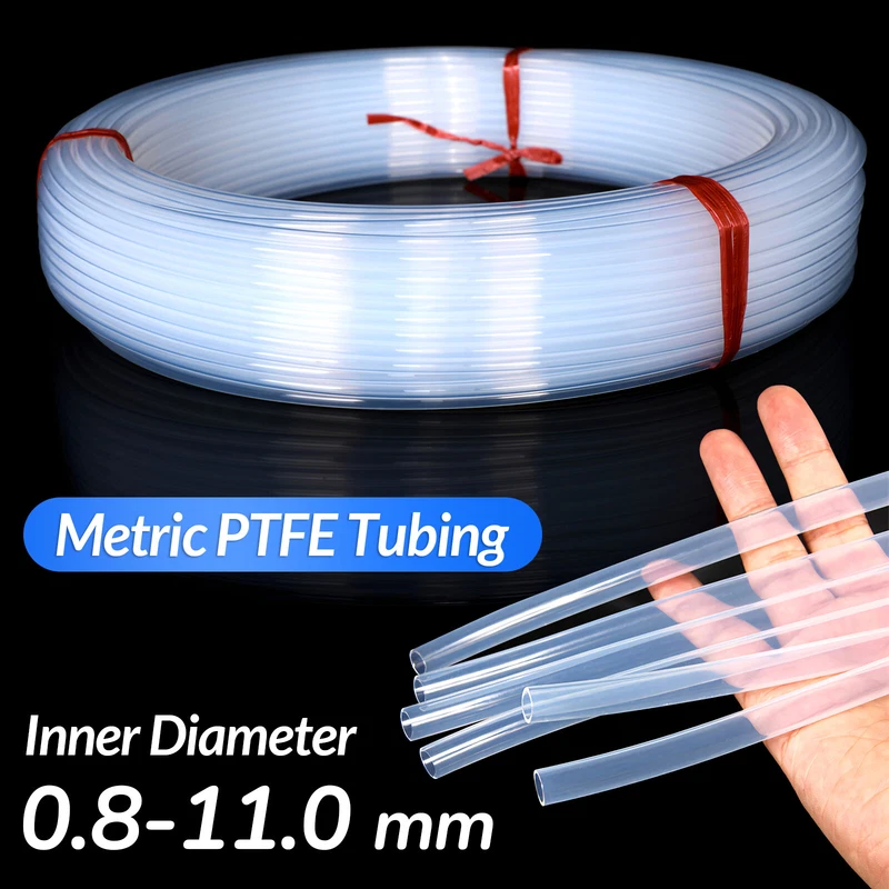 PTFE Tube Tubing Pipe ID 0.8-11 mm OD 1.6-14 mm High Temp Resistance Transparent 2 s l800 2474