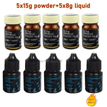 Gc Fuji Ortho LC Light-Cure Bonding Glass Ionomer Cement Powder 15g Liquid 8g