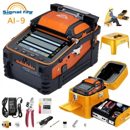 Signal Fire AI-9 6 Motor Optical Fiber Fusion Splicer Toolbox style ARC OPM VFL