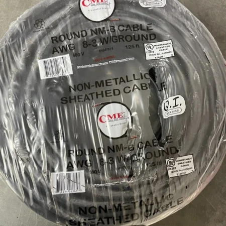 83 NM-B x 125' CME Wire And Cable "Romex" Electrical Cable 3 wire+ Ground 8-3