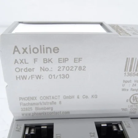 PHOENIX CONTACT AXL F BK EIP EF PLC MODULE