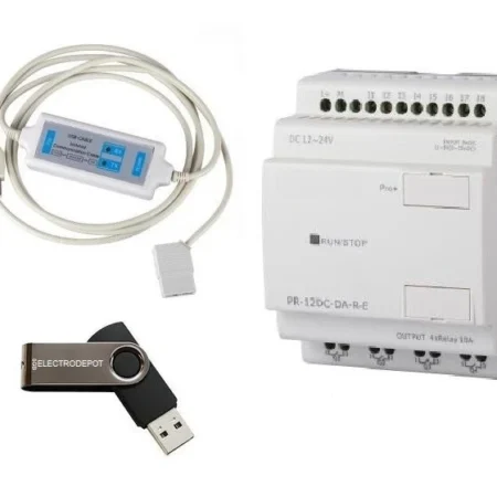 PLC Programmable Logic Controller & Software KIT 12V 24V 8 inputs, 4 Relay out