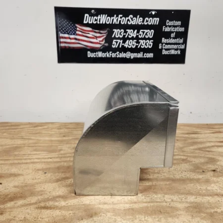 Plenum Radius Elbow 22" x 22" With 4"x4" throat includes slips and drives