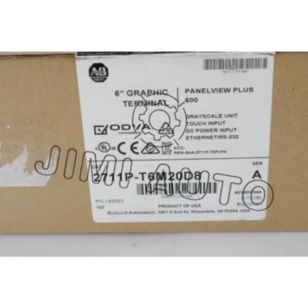 2711P-T6M20D8 AB PanelView Plus 6 6 Grayscale Touch DC Brand New In Box! Zy