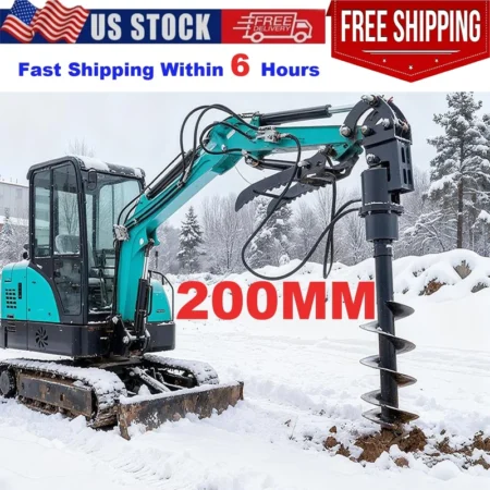 200MM Mini Excavator Attachment Hydraulic Auger Hydraulic Digger Auger Drill
