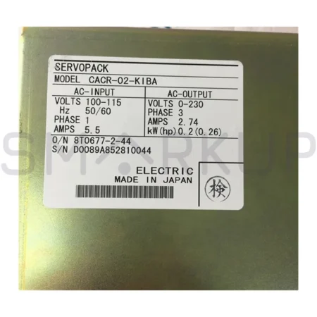 Used & Tested YASKAWA CACR-02-KIBA Servo Drive