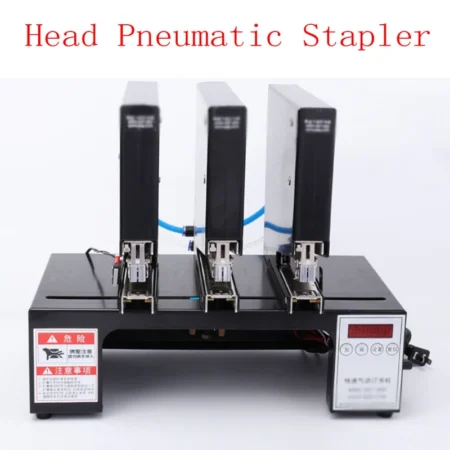 Three-head pneumatic stapler binding machine automatic electric stapler