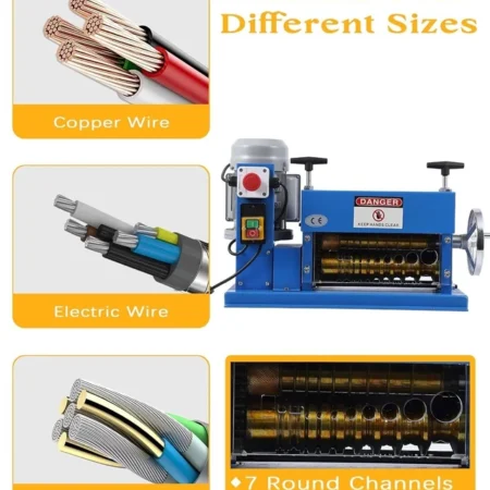 Electrical 0.06"-1.5" Wire Stripper Machine Automatic Hand Crank Wire Stripper