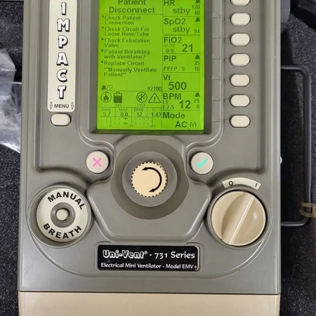 Impact EMV+ Patient Monitor Uni-Vent 731 Series Electrical Mini Ventilator EMV+
