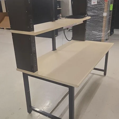 Electronics Engineering Lab Bench 72"W x 36"D x 58"H, with electrical outlets