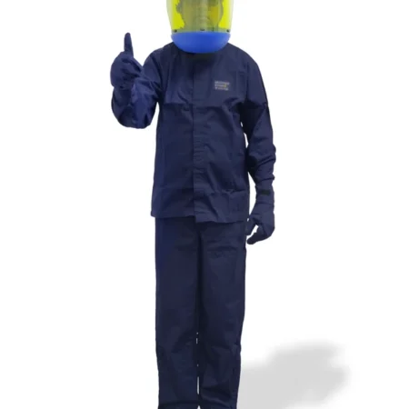 Blue Arc Flash 8Cal Suits Flame Resistant Protection for Electrical Safety