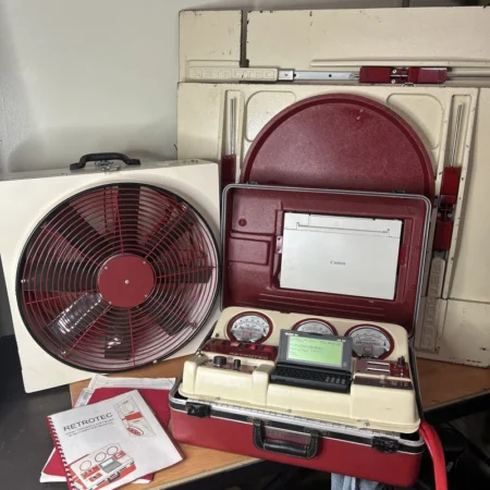 Retrotec Air Flow Measurement System Duct Tester 990 WBlower And Barrier