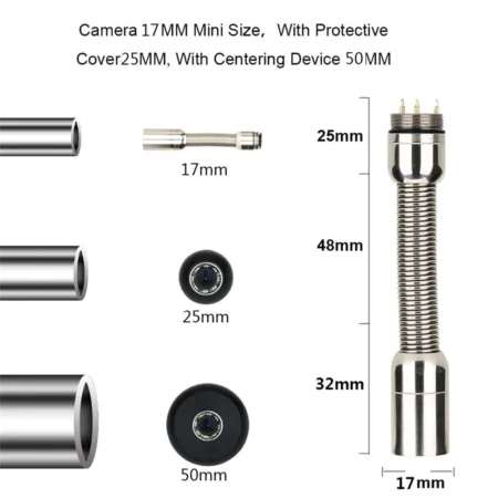 9" LCD 17MM Sewer Waterproof Camera Pipe Pipeline Drain Inspection System