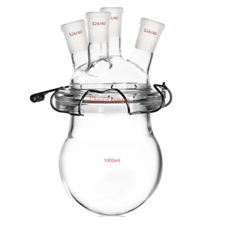 2440 Glass Reactor Four Necks Round Bottom 4-Neck Lab Chemistry Reaction Tank