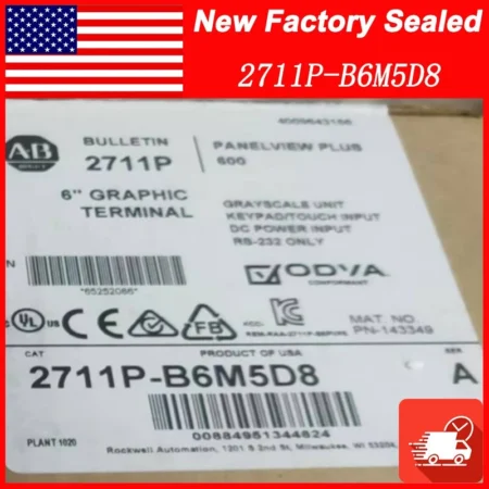 New AB 2711P-B6M5D8 Free Shipping New in Box New Factory Sealed PLC