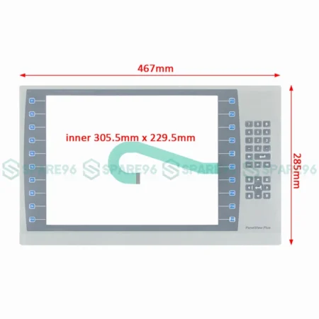 For 2711P-B15C22A9P-A 2711P-B15C22A9P A Keypad Switch + Touch Screen Glass