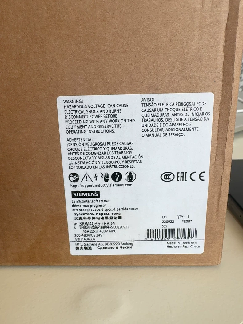 SIEMENS 3RW4036-1BB04 Soft Starter