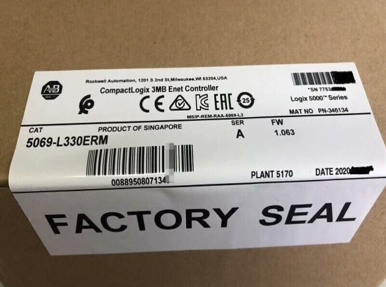 Allen Bradley 5069-L330ERM  A Platform CompactLogix Enet Controllor