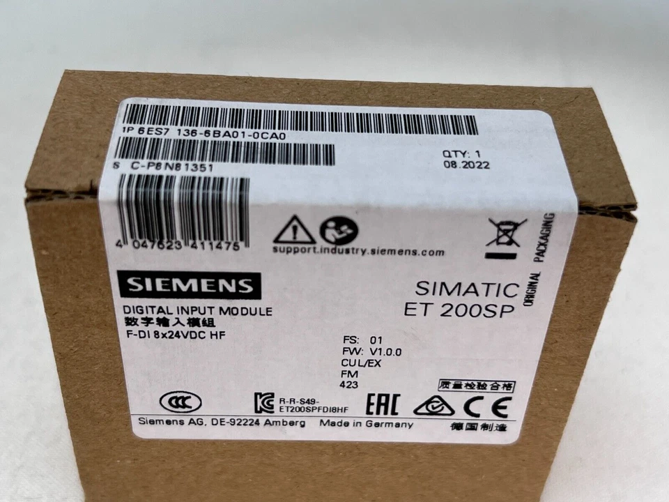 SIEMENS 6ES7136-6BA01-0CA0 ET 200SP Electronic Module