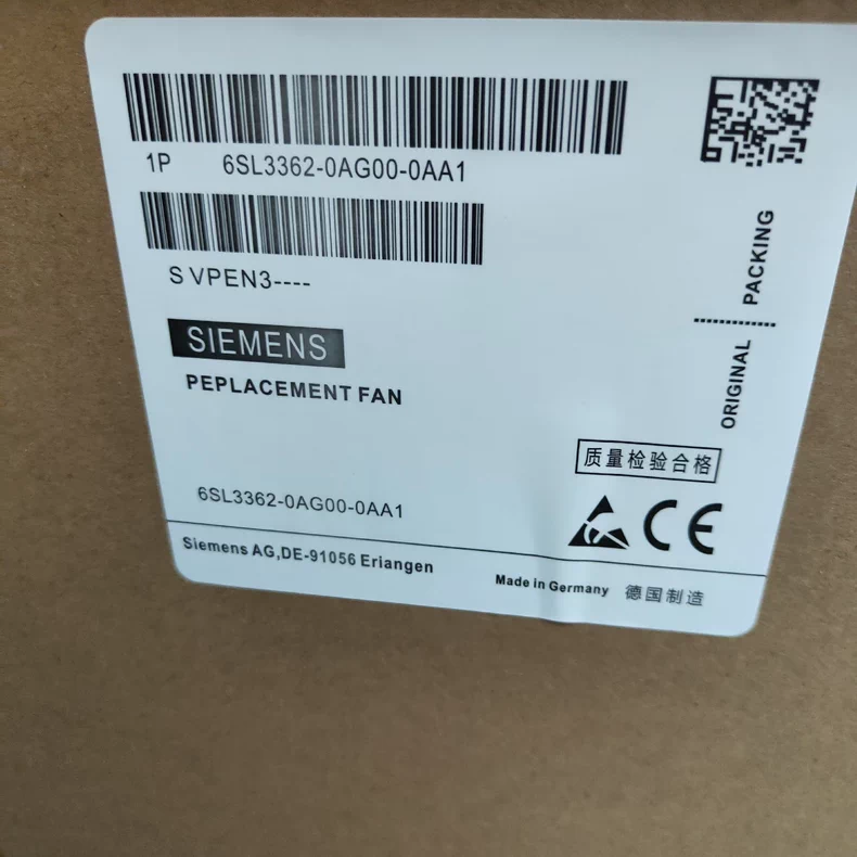 SIEMENS inverter fan 6SL3362-0AG00-0AA1