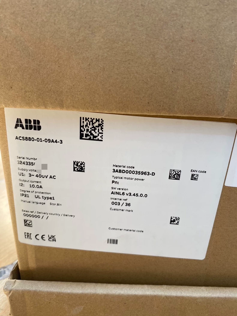 ABB Frequency Converter ACS880-01-09A4-3