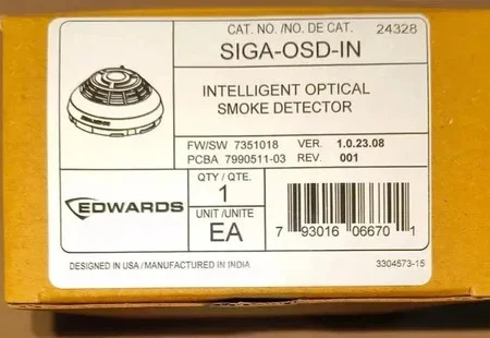 20 pcs BRAND NEW EDWARDS EST SIGA-OSD-IN INTELLIGENT OPTICAL SMOKE DETECTOR