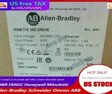 2097-V34PR6 AB Kinetix 300 Servo Drive New Factory Sealed 2097V34PR6