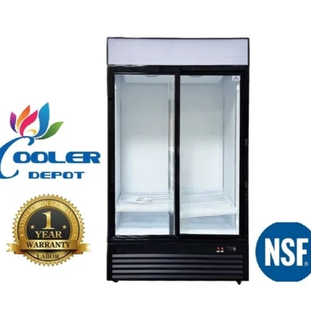 NEW 44" Commercial Merchandiser Refrigerator Sliding Glass Door Cooler NSF ETL
