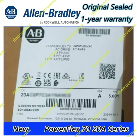 20AD8P0C3AYNNNC0 AB PowerFlex 70 Ac Drive Original Sealed in stock Fast Ship