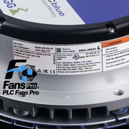 New ZIEHL-ABEGG RH56C-ZID.GQ.CR 380V Centrifugal Fan RH56CZIDGQCR Fast Ship