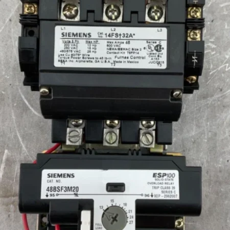 NEW SIEMENS 14FSF32FA NON-REVERSING STARTER SZ2 13-27A 3PH 488SF3M20 120V COIL
