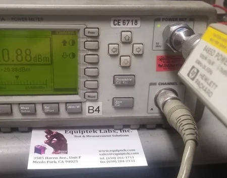 HP RF Power Meter & Sensor HP8485D 26.5 GHz 100% OK! pW to -20dBm Cable incl.