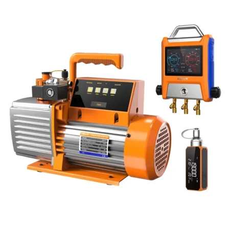 Elitech EMG-20V HVAC Digital Manifold Gauge and SVP-7 Smart Vacuum Pump 7 CFM