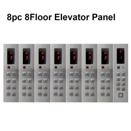 8-Floors Elevator Hall Station Push Buttons DC24V Digital Emergency Button Plate