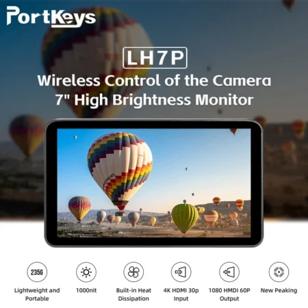 Portkeys LH7P 7" 1000Nit Wireless Camera Control Video Monitor 3D-LUT 1920*1080