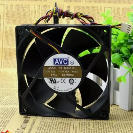 AVC DS12025B12H 120mm x 25mm Ball Bearing Cooler Cooling Fan 12V 0.75A 4Pin B176