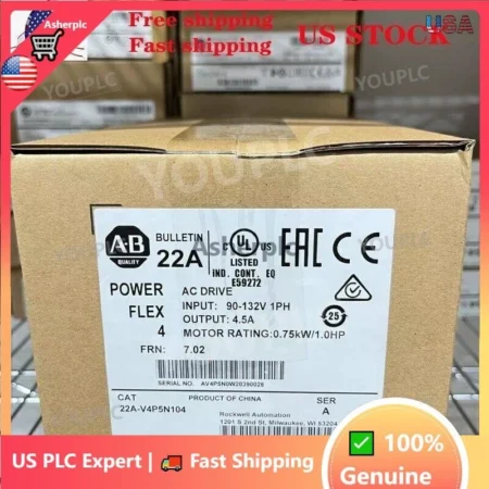 NEW Sealed Allen Bradley 22A-V4P5N104 PowerFlex 4AC Drive 1.0HP 120V