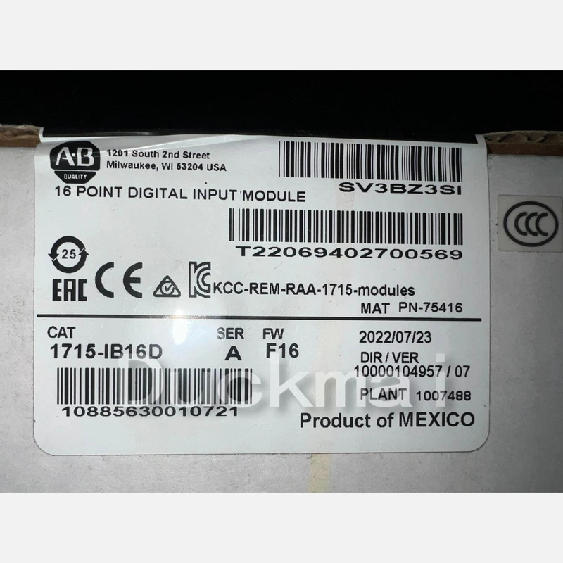 Allen-bradley DIGITAL MODULE (16 POINT) 1715-IB16D INPUT 1 1715-IB16D